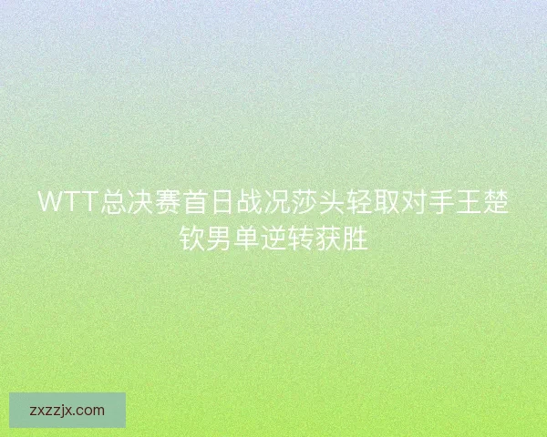 WTT总决赛首日战况莎头轻取对手王楚钦男单逆转获胜